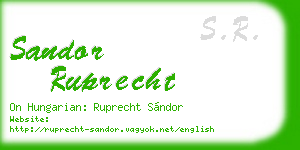 sandor ruprecht business card